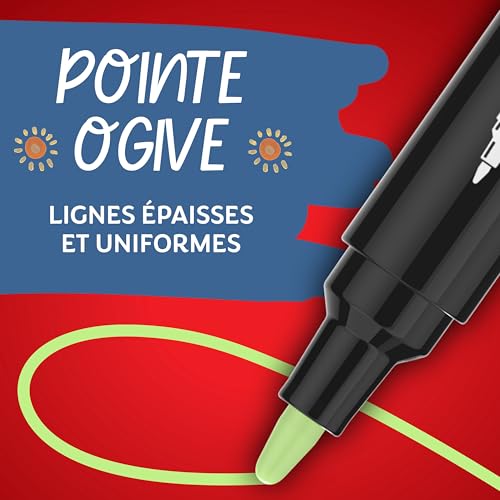 Sharpie Creative Marker - Lot de 12 Marqueurs Peinture Acrylique, Pointe Ogive, Encre à Base d'Eau Sans Bavure