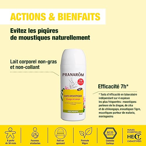 Pranarôm Roller Anti-Moustiques Bio : Protection Naturelle Efficace 7h