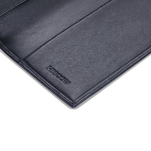 HISCOW Couverture de Chéquier Minimaliste en Cuir Pleine Fleur Italien