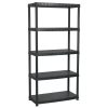vidaXL Étagère de Rangement Polyvalente à 5 Niveaux en Plastique Noir 91,5 x 45,7 x 185 cm
