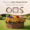 Floranica Bordure de Jardin Flexible en Bois Brun - 20 cm Hauteur, 200 cm Longueur