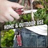 BIBURY Multitool EDC Rouge - Couteau Multifonction Compact avec Ciseaux, Brise-vitre, Tournevis, Lime - Gadget Essentiel et Cadeau Idéal pour Homme