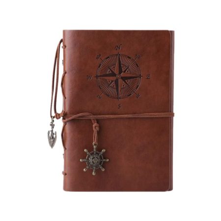 Carnet en Cuir Vintage Marron pour Voyage et Journal Intime - Idéal pour Hommes et Femmes