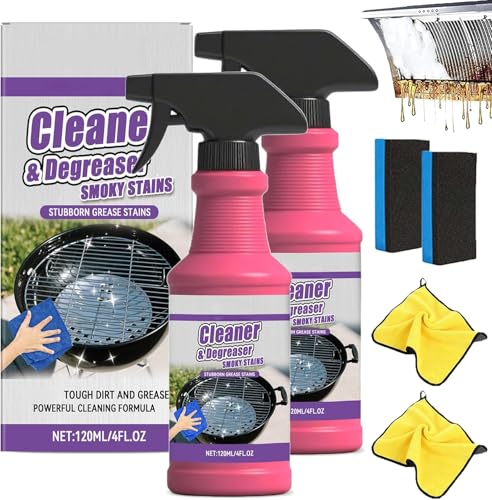 Nettoyant Dégraissant Puissant pour Barbecue et Cuisine - Spécial Graisse Incrustée (2 pcs)
