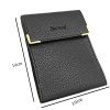 Porte-chéquier Charmoni Long en Cuir Vachette - Compact, Pliant, 3 Emplacements Cartes