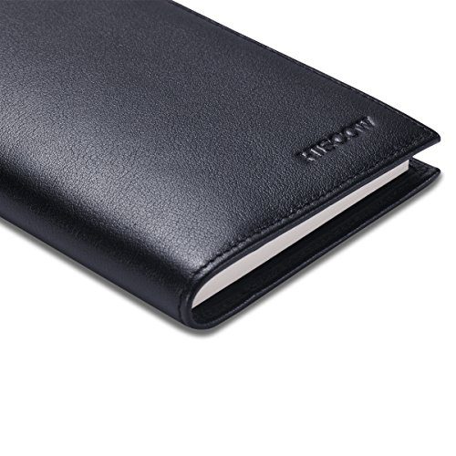 HISCOW Couverture de Chéquier Minimaliste en Cuir Pleine Fleur Italien