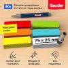 GAUDER Étiquettes Magnétiques Inscriptibles 75x25 mm | Cartes Effaçables pour Tableaux Kanban et Blancs