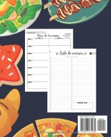 Planificateur de Menus Hebdomadaire et Liste de Courses Détaillée - Organisation Facile des Repas