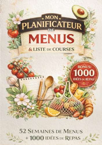 Mon Planificateur de Menus et Liste de Courses : 1000 idées repas, organisation semaine, suivi budget