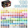 NICETY 180 Feutres Acryliques Pointe Pinceau Multi-Supports pour Artistes et Débutants