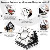 URMYWO Livre Tissu Bébé Montessori 0-12 Mois - Livre Sensoriel Noir et Blanc Éveil Visuel et Motricité