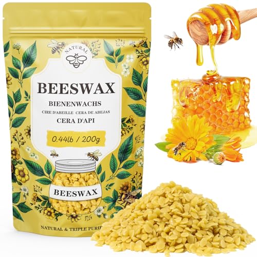 Cire d'abeille Bio VEGISHINE 200g : Pure et Naturelle pour Cosmétiques, Bougies & Soins de la Peau