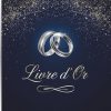 Livre d'Or Chic Bleu et Argenté : L'Écrin Parfait pour Vos Souvenirs Précieux