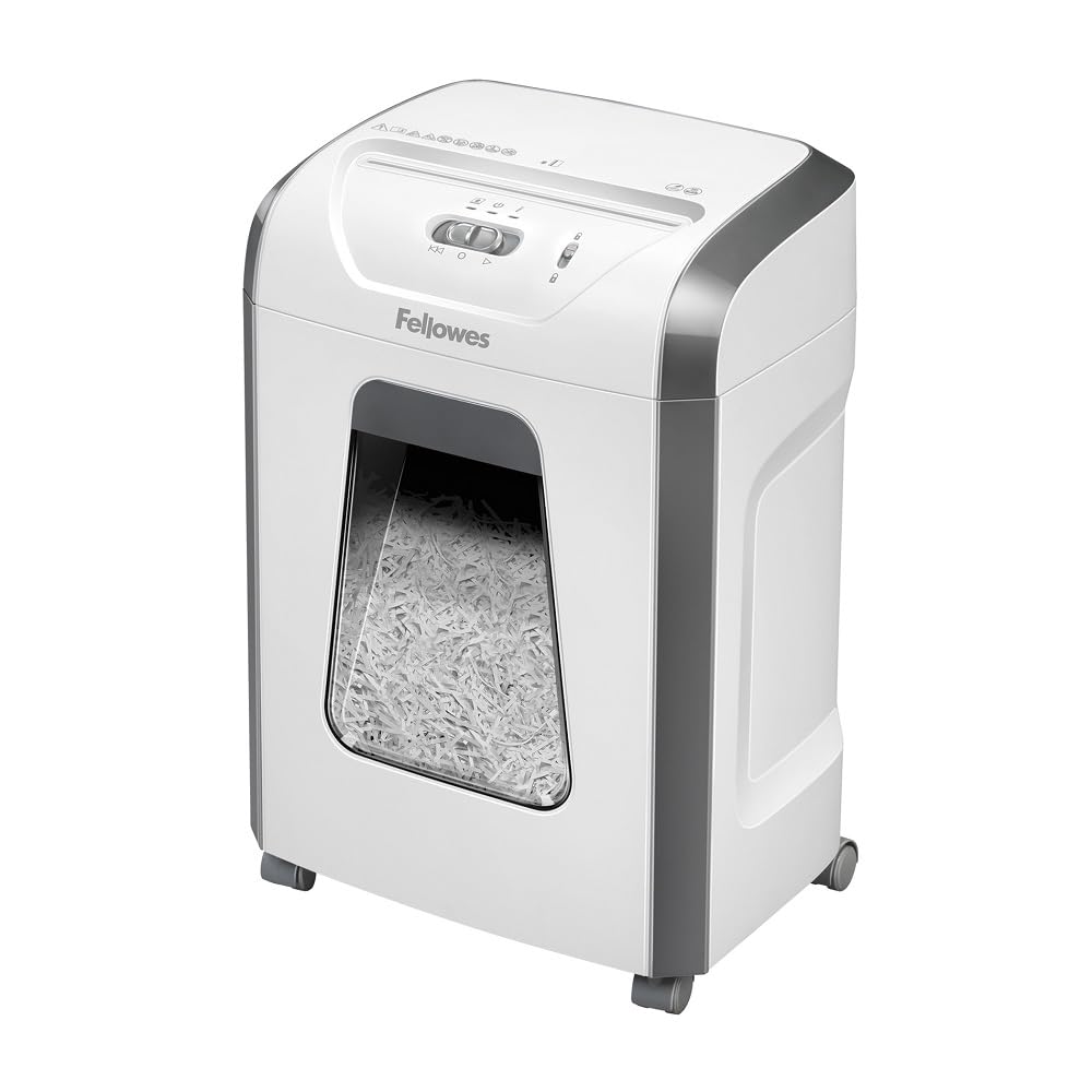 Fellowes Powershred FS-12C : Destructeur de Documents Personnel Coupe Croisée, Sécurité P4, 19L, 12 Feuilles