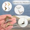 120 Protège-Coins Métalliques Vintage pour Livres, Albums et Scrapbooking - Or, Argent, Bronze, Or Rose