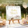 Lanpn Livre d'or Baby Shower Complet avec Stylo Doré - Album Souvenirs & Prédictions Bébé