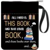 Housse de Livre Craspire en Tissu Lavable avec Fermeture Éclair et Poche Supplémentaire - Protection et Style pour Amateurs de Livres