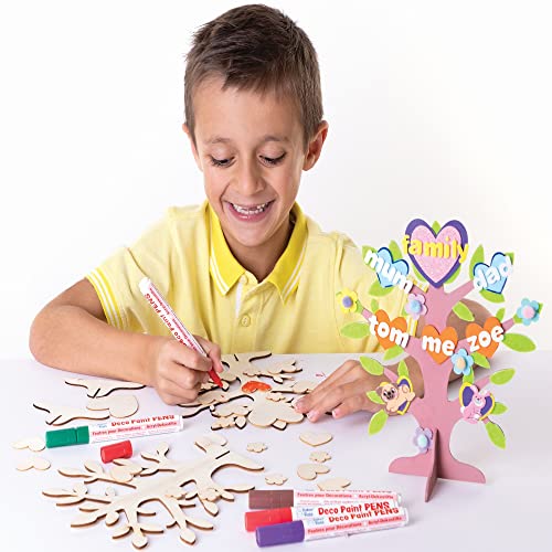 Baker Ross Kits d'Arbre Généalogique en Bois pour Enfants - Lot de 2, Loisirs Créatifs DIY