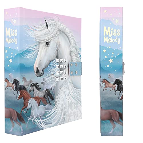 Miss Melody - Journal Intime avec Code Chiffré, Son et Motifs Équestres