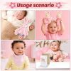 Coffret Naissance Mixte Bébé : Cadeau Idéal avec Couverture, Doudou, Hochet et Plus - Rose Doux