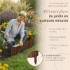 Floranica Bordure de Jardin Flexible en Bois Brun - 20 cm Hauteur, 200 cm Longueur