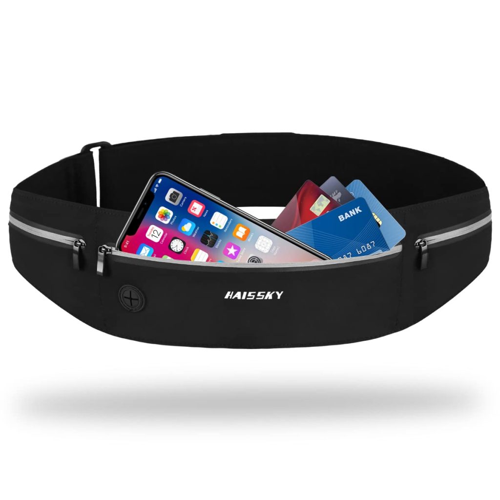 HAISSKY Ceinture de Course Étanche - Sac Banane Sport Multifonction pour Téléphone, Clés, Argent - Idéale pour Jogging, Gym, Voyages