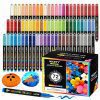 NICETY 72 Feutres Acryliques à Pointe Pinceau - Marqueurs Peinture Multi-Supports pour Artistes et Débutants
