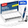 GAUDER Étiquettes Magnétiques Inscriptibles 75x25mm - Idéales pour Tableaux Kanban et Blanc