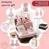 Coffret Naissance Mixte Bébé : Cadeau Idéal avec Couverture, Doudou, Hochet et Plus - Rose Doux