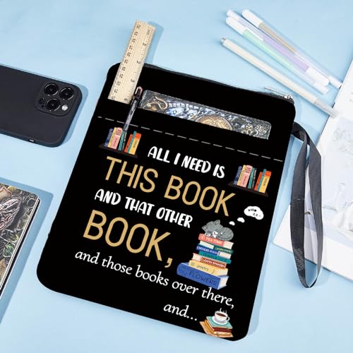 Housse de Livre Craspire en Tissu Lavable avec Fermeture Éclair et Poche Supplémentaire - Protection et Style pour Amateurs de Livres
