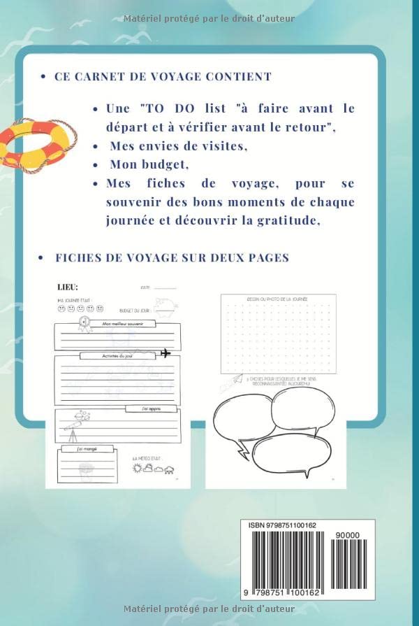 Carnet de Voyage Enfant et Ado : Journal d'Exploration et de Gratitude - Idée Cadeau Anniversaire & Vacances