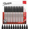 Sharpie Marqueurs Indélébiles Pointe Fine Noir - Pochette de 12