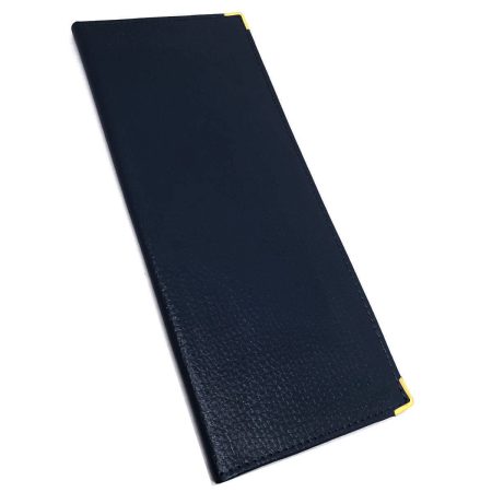 Charmoni Pochette Long Porte-chéquier en Cuir Bleu Foncé - Porte-cartes et Billets
