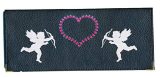 Syl'la Cupidon Porte-Chéquier en Cuir Véritable pour Femme - Noir Élégant