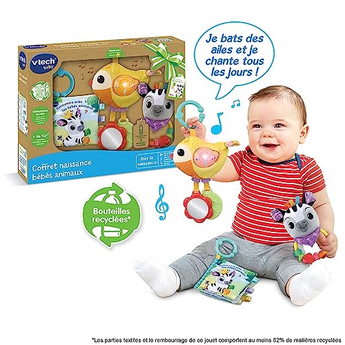 VTech Coffret Naissance Bébés Animaux : Jouets Éveil et Musique pour Bébé dès la Naissance