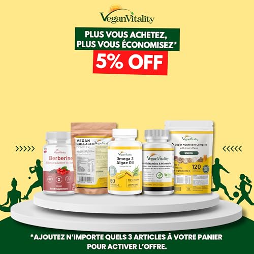 Suppléments Champignons 6 en 1 : Reishi, Lion's Mane, Cordyceps, Chaga, Shiitake, Maitake - 120 Capsules Végétales