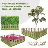 Floranica Clôture de Jardin Décorative en Bois de Pin - 20 cm x 100 cm, Non Traité