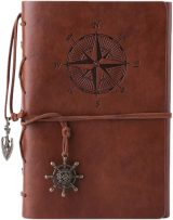 Carnet en Cuir Vintage Marron pour Voyage et Journal Intime - Idéal pour Hommes et Femmes