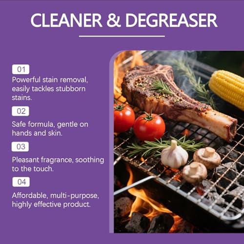 Nettoyant Dégraissant Puissant pour Barbecue et Cuisine - Spécial Graisse Incrustée (2 pcs)