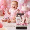 Coffret Naissance Mixte Bébé : Cadeau Idéal avec Couverture, Doudou, Hochet et Plus - Rose Doux