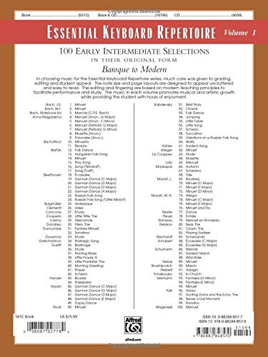 Essential Keyboard Repertoire: 100 Early Intermediate Selections, Baroque to Modern