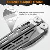 BIBURY Pince Multifonctions Robuste et Compacte - Outil Essentiel pour Camping, Randonnée et Survie, Idée Cadeau Homme Original