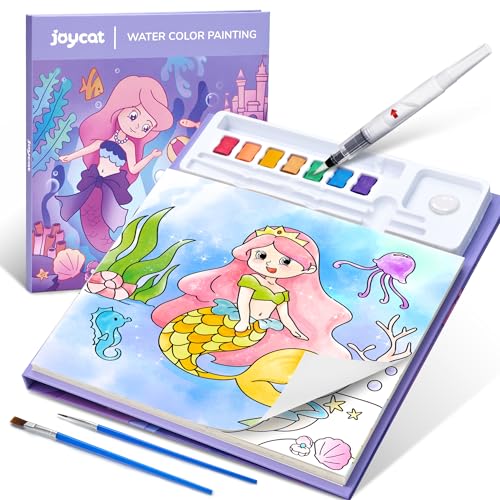 JoyCat Livre de coloriage à l'eau pour tout-petits 3-8 ans - Kit aquarelle créatif et éducatif