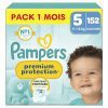 Pampers Premium Protection Taille 5 : 152 Couches pour Bébé (11-16kg) - Double Protection & Poche Stop & Protect