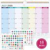 Calendrier Familial Mural A4 2026-2027 : Organiseur Mensuel avec Bobine et Autocollants de Planification