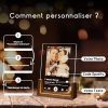 LUCKOR Plaque Spotify Personnalisée - Cadeau Unique Saint Valentin, Anniversaire pour Couple, Femme, Homme - Lampe Photo Acrylique avec Base en Noyer