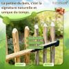 Floranica Portillon Rustique en Noisetier - 50 cm x 100 cm - Prêt à Poser pour Clôtures et Jardins