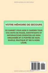 Mot de passe? Quel mot de passe?: Carnet pour codes secrets, mots de passe et autres informations essentielles