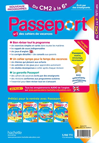 Passeport CM2 vers 6ème : Cahier de vacances 2026 pour enfants de 10-11 ans
