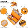 Sendefn Portefeuille Femme Cuir Véritable Grande Capacité RFID Blocage Fermeture Éclair